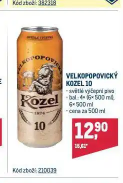 Makro Pivo velkopopovický kozel nabídka