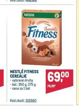 Makro Nestlé fitness cereálie nabídka