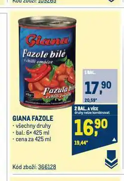 Makro Giana fazole nabídka