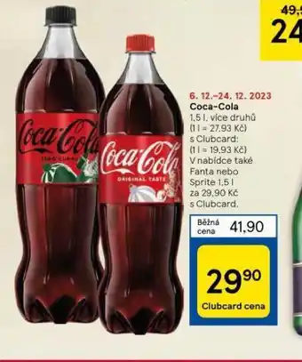 Tesco Coca cola, fanta, sprite nabídka