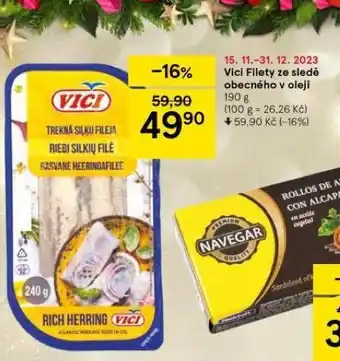 Tesco Vici filety ze sledě obecného v oleji nabídka