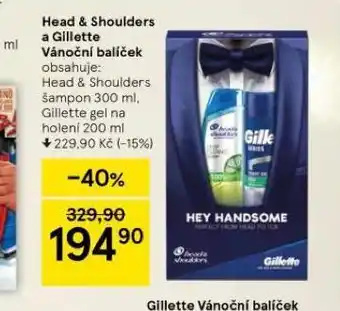 Tesco Head&shoulders a gillette vánoční balíček nabídka