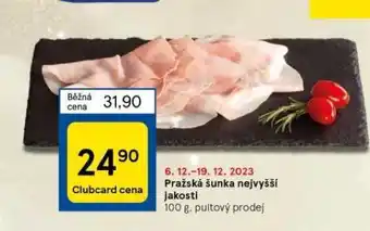 Tesco Pražská šunka nejvyšší jakosti nabídka