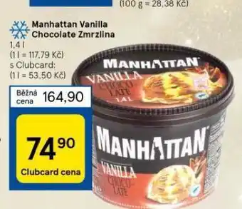 Tesco Manhattan vanilla chocolate zmrzlina nabídka