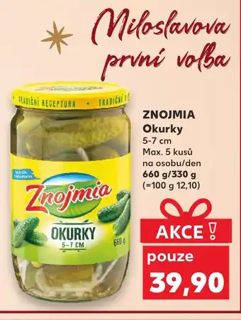 Kaufland ZNOJMIA Okurky 5-7 cm nabídka