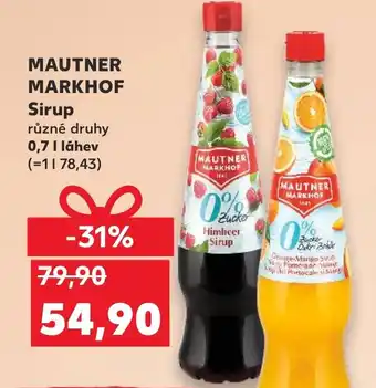 Kaufland MAUTNER MARKHOF Sirup nabídka
