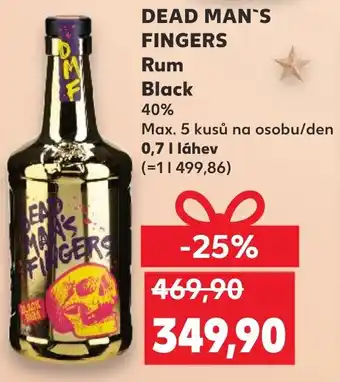 Kaufland DEAD MAN'S FINGERS Rum Black nabídka