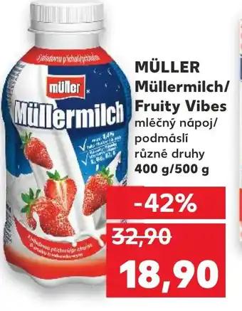 Kaufland MÜLLER Müllermilch/ Fruity Vibes nabídka