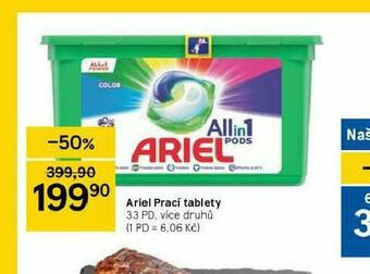 Tesco Ariel prací tablety nabídka