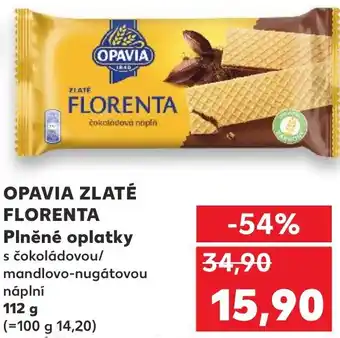 Kaufland OPAVIA ZLATÉ FLORENTA Plněné oplatky nabídka
