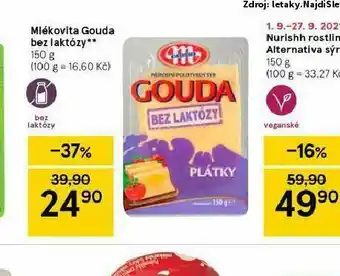 Tesco Mlékovita gouda bez laktózy nabídka