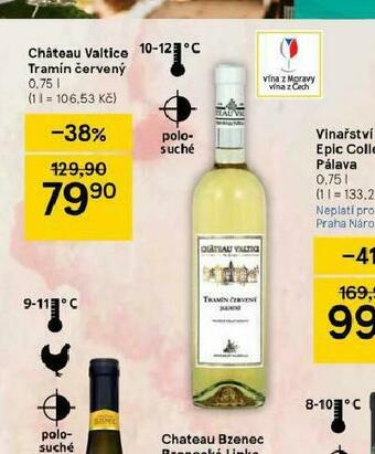 Tesco Chateau valtice tramín červený nabídka
