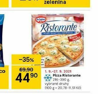 Tesco Pizza ristorante nabídka