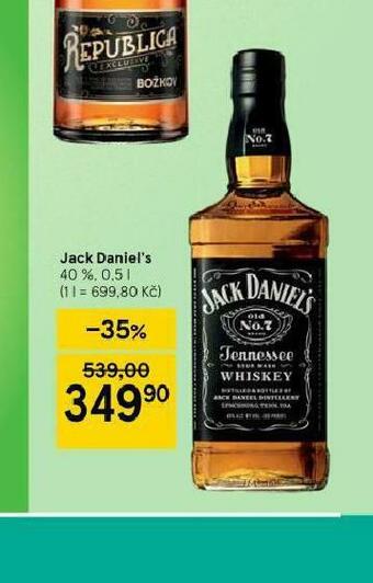 Tesco Jack daniel´s nabídka