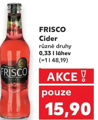 Kaufland FRISCO Cider nabídka