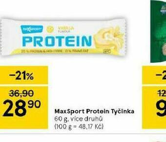 Tesco Maxsport protein tyčinka nabídka
