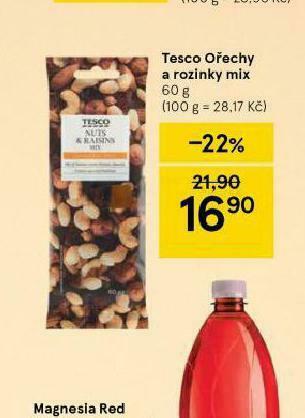 Tesco Tesco ořechy a rozinky mix nabídka