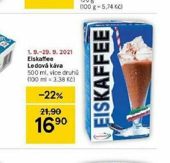 Tesco Eiskaffee ledová káva nabídka