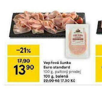 Tesco Vepřová šunka euro standard nabídka
