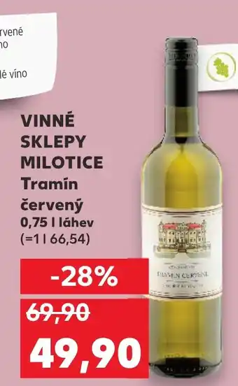Kaufland VINNÉ SKLEPY MILOTICE Tramin červený nabídka