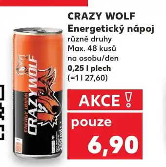 Kaufland CRAZY WOLF Energetický nápoj nabídka