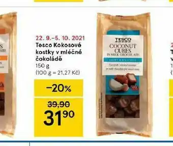 Tesco Tesco kokosové kostky v mléčné čokoládě nabídka