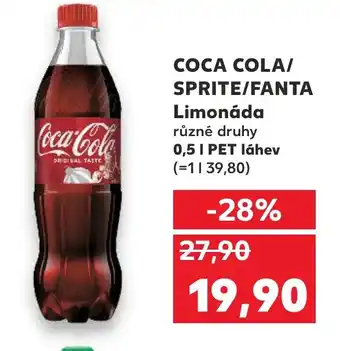 Kaufland COCA COLA/ SPRITE/FANTA Limonáda nabídka