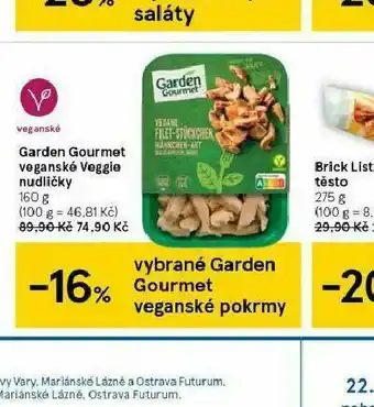 Tesco Garden gourmet veganské veggie nudličky nabídka