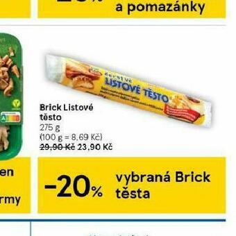 Tesco Brick listové těsto nabídka
