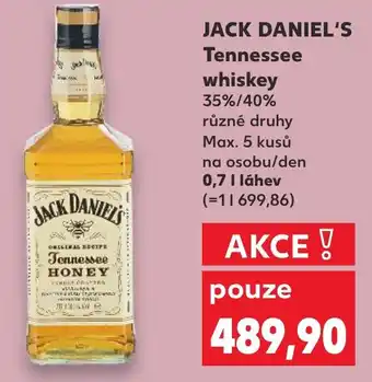 Kaufland JACK DANIEL'S Tennessee whiskey nabídka