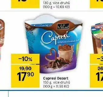 Tesco Caspresi dezert nabídka