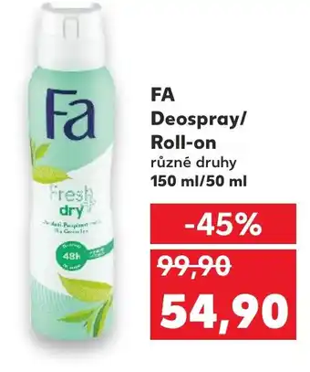 Kaufland FA Deospray/ Roll-on nabídka