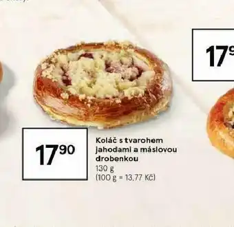 Tesco Koláč s tvarohem a jahodami a máslovou drobenkou nabídka