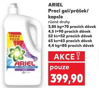 Kaufland ARIEL Prací gel/prášek/ kapsle nabídka