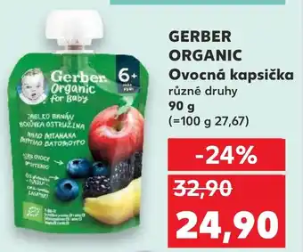 Kaufland GERBER ORGANIC Ovocná kapsička nabídka