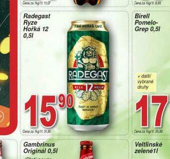 Lidl Pivo radegast ryze hořká 12 nabídka