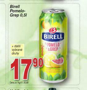 Lidl Birell pomelo-grep nabídka