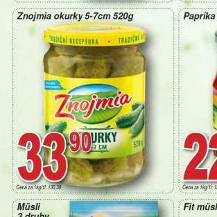 Lidl Znojmia okurky nabídka