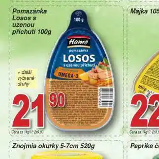 Lidl Hamé pomazánka losos s uzenou příchutí nabídka