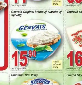 Lidl Gervais original krémový tvarohový sýr nabídka