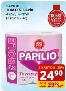 Flop Papilio toaletní papír 4 role, 3-vrstvý nabídka