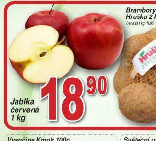 Lidl Jablka červená nabídka