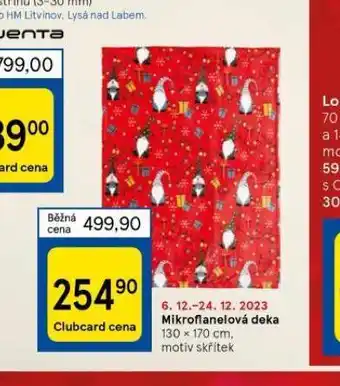 Tesco Mikroflanelová deka nabídka