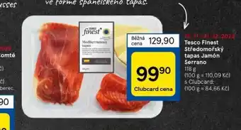 Tesco Tesco finest středomořský tapas jamón serrano nabídka