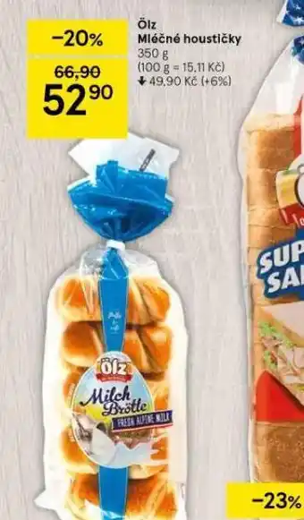 Tesco Ölz mléčné houstičky nabídka