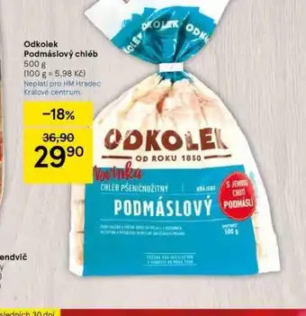 Tesco Odkolek podmáslový chléb nabídka