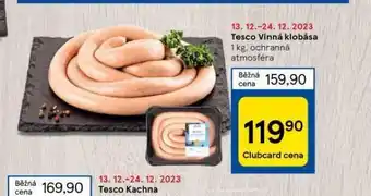 Tesco Vinná klobása nabídka