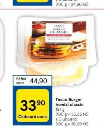 Tesco Tesco burger hovězí classic nabídka