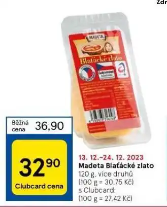 Tesco Madeta blaťácké zlato nabídka