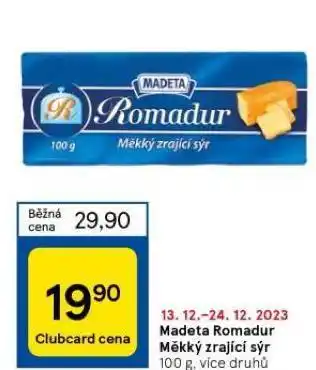 Tesco Madeta romadur nabídka